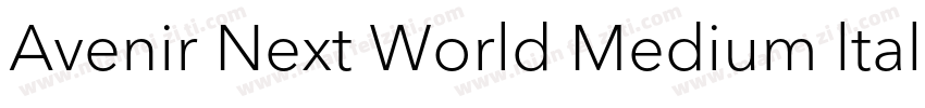 Avenir Next World Medium ltalic字体转换